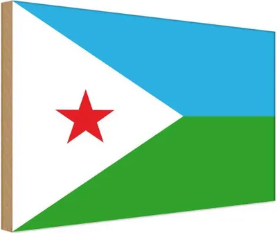 Produktbild von vianmo Holzschild 30x40 cm Dschibutis Djibouti Flagge Fahne Wappen