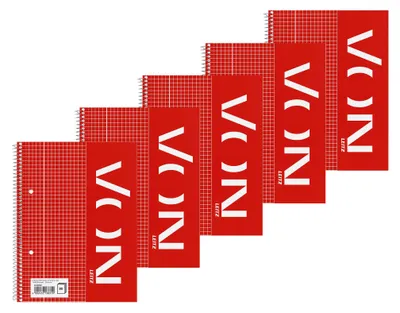 Productafbeelding van Leitz collegeblok, A5, geruit, 5 stuks, notitieboekje, 160 pagina's, 80 vel