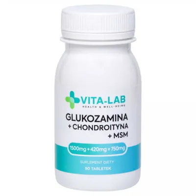 Obrázok produktu pre VITA-LAB Glukosamín + Chondroitín + MSM 90tab ELEVITA