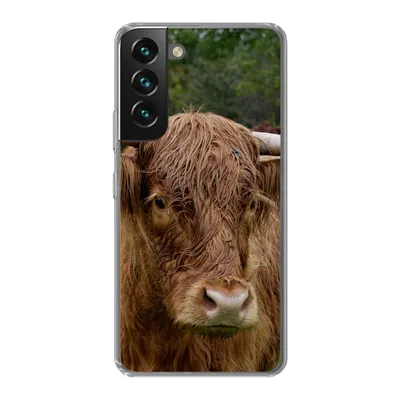 Produktbild von MuchoWow® Handyhülle Schutzhülle Hülle für Samsung Galaxy S22 Schottische Highlander - Tiere - Gras Silikon Softcase Handy Hülle - Mobiltelefonhülle