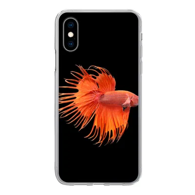 Produktbild von MuchoWow® Handyhülle Schutzhülle Hülle für iPhone X Fische - Wilde Tiere - Schwarz Silikon Softcase Handy Hülle - Handyhülle