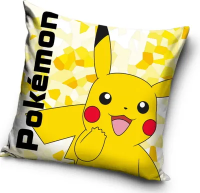 Obrázok produktu pre Zamatová obliečka na vankúš 40x40 Pokémon s Pikachu