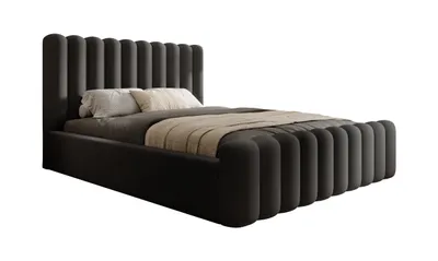 Obrázek produktu pro DomoHome skříňová postel Postel do ložnice Ideální pro vaši ložnici | včetně podstavce pod postel Rozměr: 178x225x114 cm, Model: Mona VII, Barva: černá