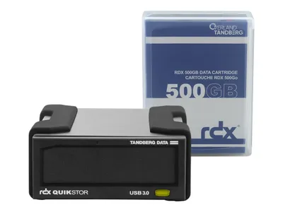 Produktbild von Overland-Tandberg RDX QuikStor Festplattenlaufwerkkassette - Extern - 500 GB - Schwarz - USB 3.0
