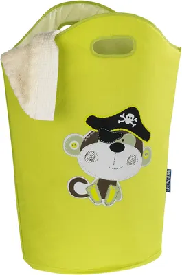 Produktbild von WENKO Wäschesammler Kids Anton Grün, Wäschekorb, 24 l, grün