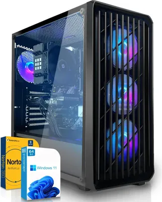 Produktbild von SYSTEMTREFF Gaming PC - Ryzen 5 PRO 5655G - Radeon RX Vega 7 - 32GB DDR4 - 1TB NVMe - Windows 11 Pro - Desktop