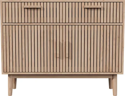Obrázek produktu pro Jídelní příborník Fortuna Lai se 2 zásuvkami a 2 skříňkami - přírodní barvy dřeva, š100 cm x hl35 cm x v80 cm