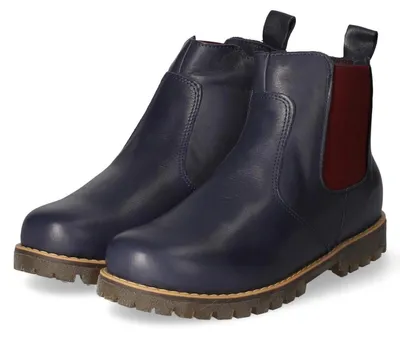 Immagine prodotto di Stivali Chelsea da donna, marca Andrea Conti, in pelle liscia blu, taglia 36