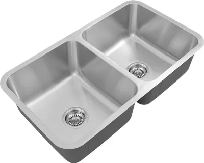Produktbild von Proaja- 82x47x20cm Küchenspüle Edelstahl 304 0,8 eckig 2 Becken,Einbauspüle,Spüle Küche ,Unterbauspüle