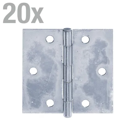 Immagine prodotto di Alberts 823634 Cerniera, quadrata, blu galvanizzata, 80 x 80 mm, set da 20