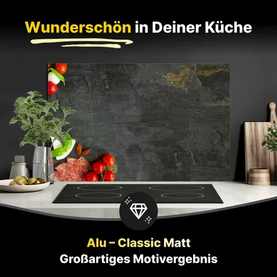 Produktbild von Spritzschutz Küchenrückwand aus Aluminiumverbund in Matt 80x50 cm - Italienisches Schlemmer-Frühstück
