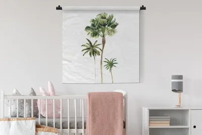 Produktbild von MuchoWow® Wandteppich Wandbehang Dschungel - Baum - Grün 90x90 cm Tapisserie Dekoration Wandtuch - Wandaufhänger