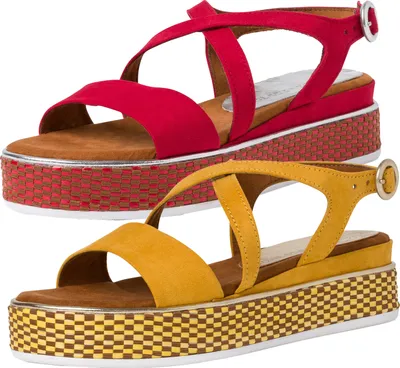 Produktbild von MARCO TOZZI Damen Sandalen Slingback Plateau 2-28740-24, Größe:40 EU, Farbe:Gelb