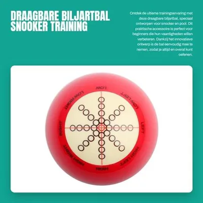 Productafbeelding van Dailygoods- Biljartbal Draagbaar - Speelbal - Training - Accessoire - Pool Eight Ball - Hoogwaardige Hars - 57,2 mm