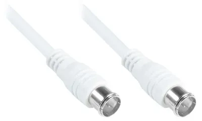 Produktbild von F-Quick SAT Antennenkabel 1,5m, 2-fach geschirmt, 80dB, 75 Ohm, weiß