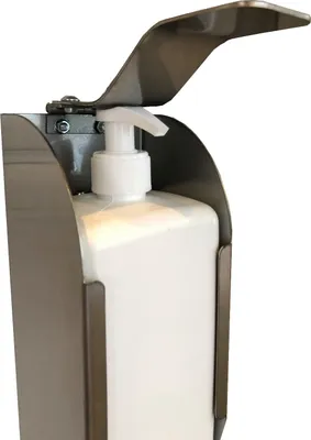 Produktbild von Densinfektionsspender Hygiene Desinfektion Handdesifektionsmittel  Spender komplett aus Edelstahl Inkl. keere Nachfüllflasche für Desinfektionsmittel Hände