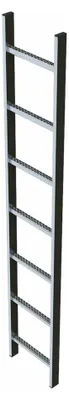 Produktbild von Zarges Schachtleiter 400mm lichte Breite Edelstahl, 6 Sprossen
