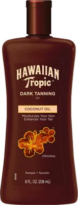 Productafbeelding van Hawaiian Tropic Bruiningsolie, donkere tint, kokosolie, originele formule, 8 fl oz (236 ml)