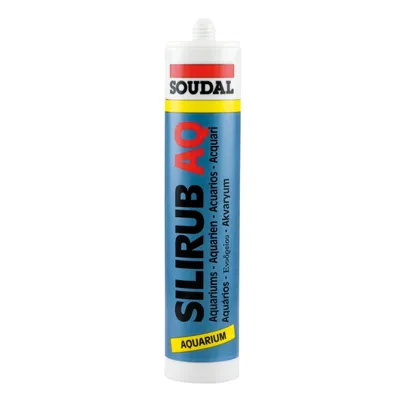 Produktbild von SILIRUB AQ Dicht- und Klebstoff für Aquarien und Glas Kartusche 310 ml schwarz SOUDAL