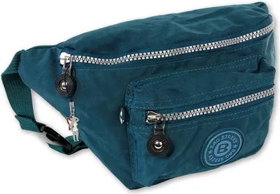 Produktbild von Bag Street Nylon Damen Herren Bauchtasche Gürteltasche Belt Bag blau 27x10x16 - inklusive Fee-Anhänger D2OTJ506B