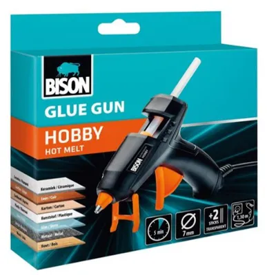 Produktbild von Bison Heißklebepistole Hobby schwarz - Klebepistole für kreatives Basteln
