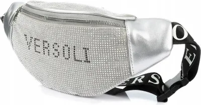 Immagine prodotto di Borsa da donna, capiente, con tracolla, cristalli, argento