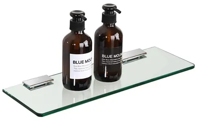 Obrázok produktu pre Sklenená polička do kúpeľne, 38x13 cm, bezpečnostné sklo