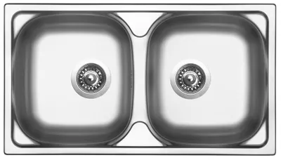 Obrázok produktu pre Nerezový drez Sinks OKIO 780 DUO V, leštený povrch - hrúbka 0,5mm
