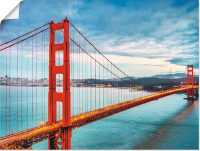 Produktbild von ARTland Poster Golden Gate Bridge Größe: 120x90 cm