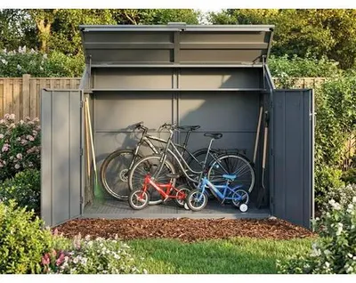 Produktbild von Fahrradbox Konsta für 4 Fahrräder 200 x 100 x 153 cm anthrazit
