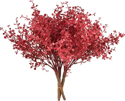 Produktbild von Eukalyptusbusch Rot Kunstpflanze Deko Akzente 28cm 3St