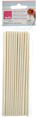Produktbild von IBILI 786515 Cake Pop-Stäbchen 15 cm 35 Stück aus Papier, weiß, 20 x 15 x 5 cm,