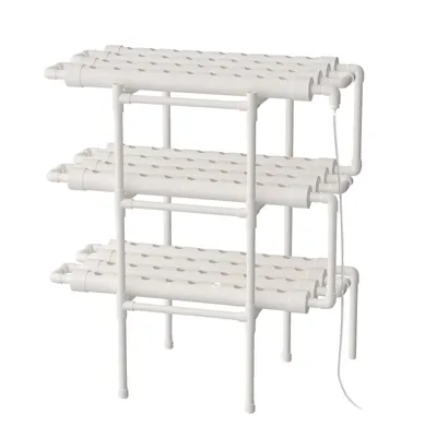 Immagine prodotto di Kit di coltivazione idroponica, 3 livelli, 108 posizioni per piante, BIANCO