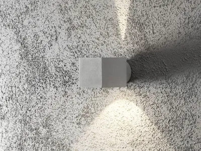 Produktbild von Konstsmide Modena eckig grau lackiertes Aluminium, klares Glas 7341-300