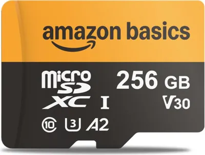 Immagine prodotto di A. Scheda microSDXC da 256 GB con adattatore, velocità di lettura fino a 200