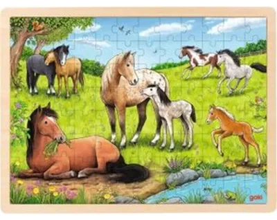 Produktbild von Einlegepuzzle Sommer auf der Pferdewiese