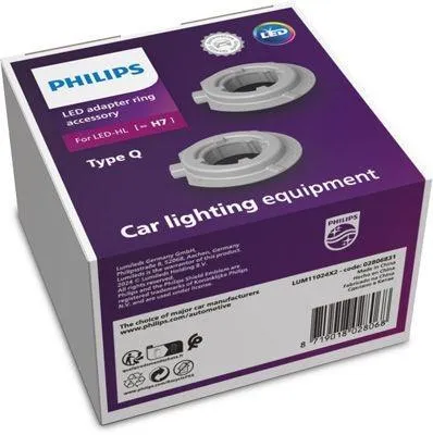 Zdjęcie produktu dla Philips Accessories for LED upgrade 11024X2 Pierścienie adaptacyjne typu Q, Adapter, Jasny Szary, Philips HL [≈H7], H7-LED, LED, 97 mm, 97 mm