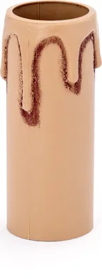 Produktbild von Kerzenhülse mit Tropfen für Kerzenfassung E14 Kronleuchter Kerzenhülle aus Kunststoff ø26mm L65mm Antik