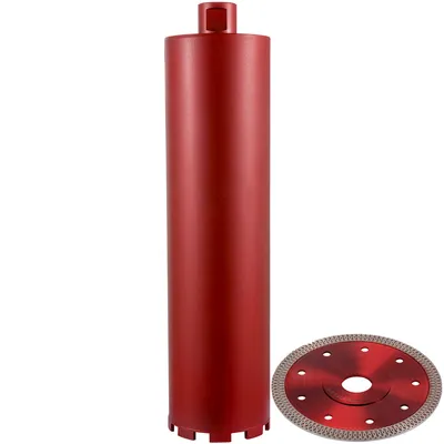 Produktbild von VEVOR Diamant Kernbohrkrone Nass Trocken Durchmesser 101 mm, Diamantbohrkrone Gesamtlänge 400 mm, Profi Bohrkrone Diamant- & Aluminiumlegierung Nutzlänge 355 mm, Bohrkrone Kern- & Handbohrmaschine