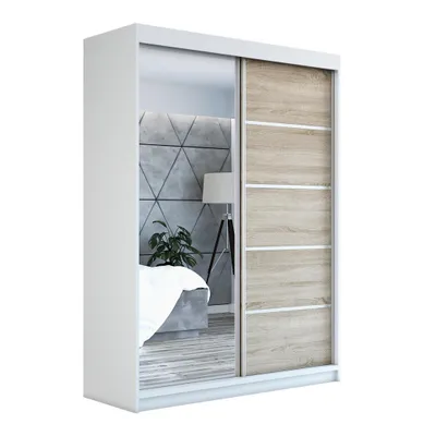 Produktbild von Schwebetürenschrank, 2-türig Schrank 160 cm mit Spiegel GAP