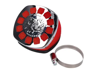 Image de Filtre à air Malossi Red Filter E14 38mm 30° rouge-chrome