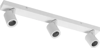 Produktbild von GTV - Deckenleuchte VENETO | moderne Beleuchtung für Büros, Wohnungen und Räume | Deckenlampen Deckenleuchten |3 x GU10 | Rund | Weiss | IP20, Weiß