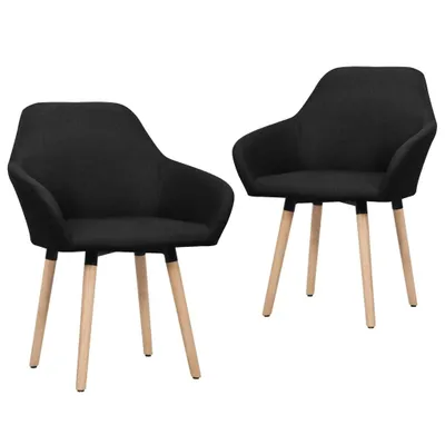 Produktbild von Möbel Esszimmerstühle 2 Stk. Schwarz Stoff - Küchenstuhl 283465