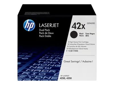 Image de HP 42X pack de 2 cartouches de toner LaserJet noir (Q5942XD)