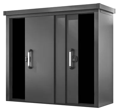 Image de GFP Primeyard Armoire de jardin en métal 210x78x191 cm Abris de jardin anthracite, plancher inclus