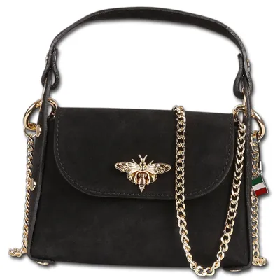Immagine prodotto di Borsa a tracolla, nera, in pelle, da donna, modello Florence, dimensioni 65x19x14 cm, codice prodotto D3OTF844S1