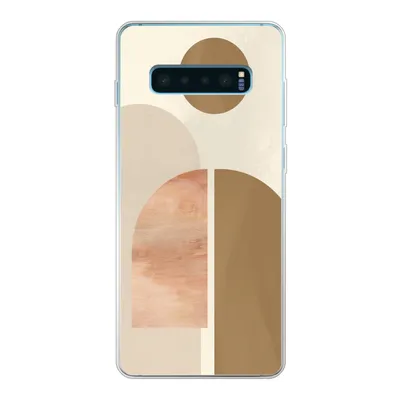 Produktbild von MuchoWow® Handyhülle Schutzhülle Hülle für Samsung Galaxy S10 Plus Rosa - Braun - Design Silikon Softcase Handy Hülle - Schutzhülle