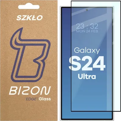 Produktbild von Gehärtetes Glas für Galaxy S24 Ultra, Bizon Glass Edge 2, schwarz