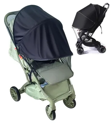 Image de Poussette pour enfants avec protection solaire, moustiquaire et protection UV 50+, modèle universel