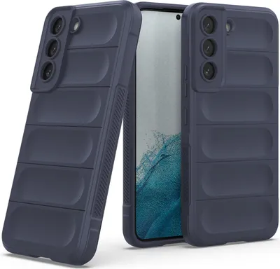 Produktbild von Handy Hülle für Samsung Galaxy S22 Grip Case Cover Schutzhülle Softgrip Farbe: Dunkelblau